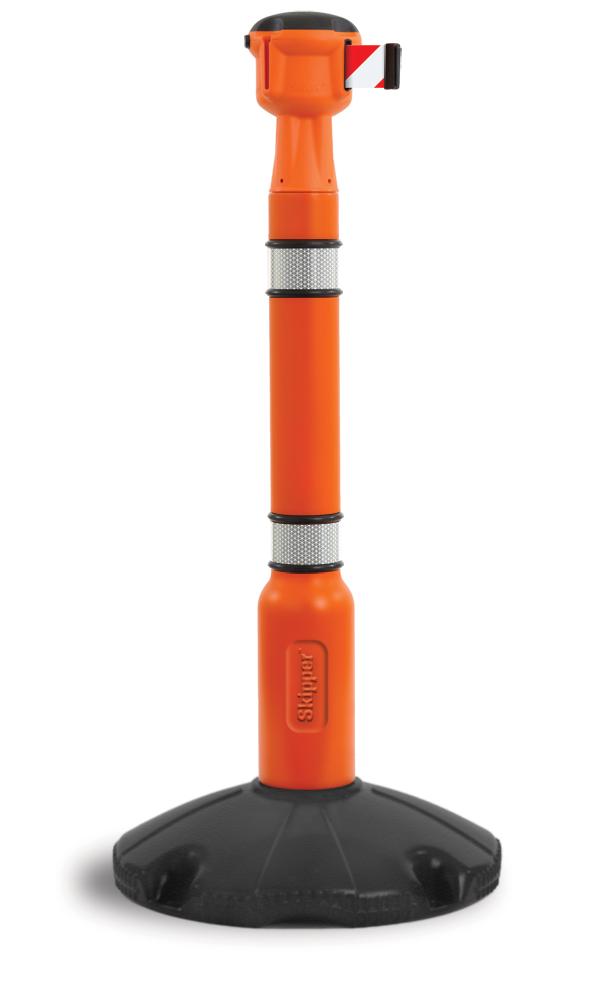 Pfosten + Sockel mit Ballastmöglichkeit SKIPPER Orange